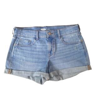 Old Navy Shorts Women’s Size 4 Blue Denim Boyfriend Cuffed